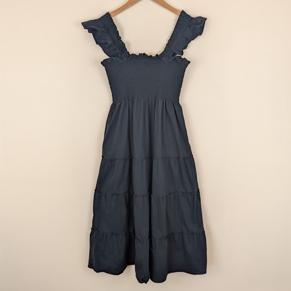 Hill House Home The Ellie Nap Dress - Square Neck - Smocked Bodice - Black - Picture 7 of 8